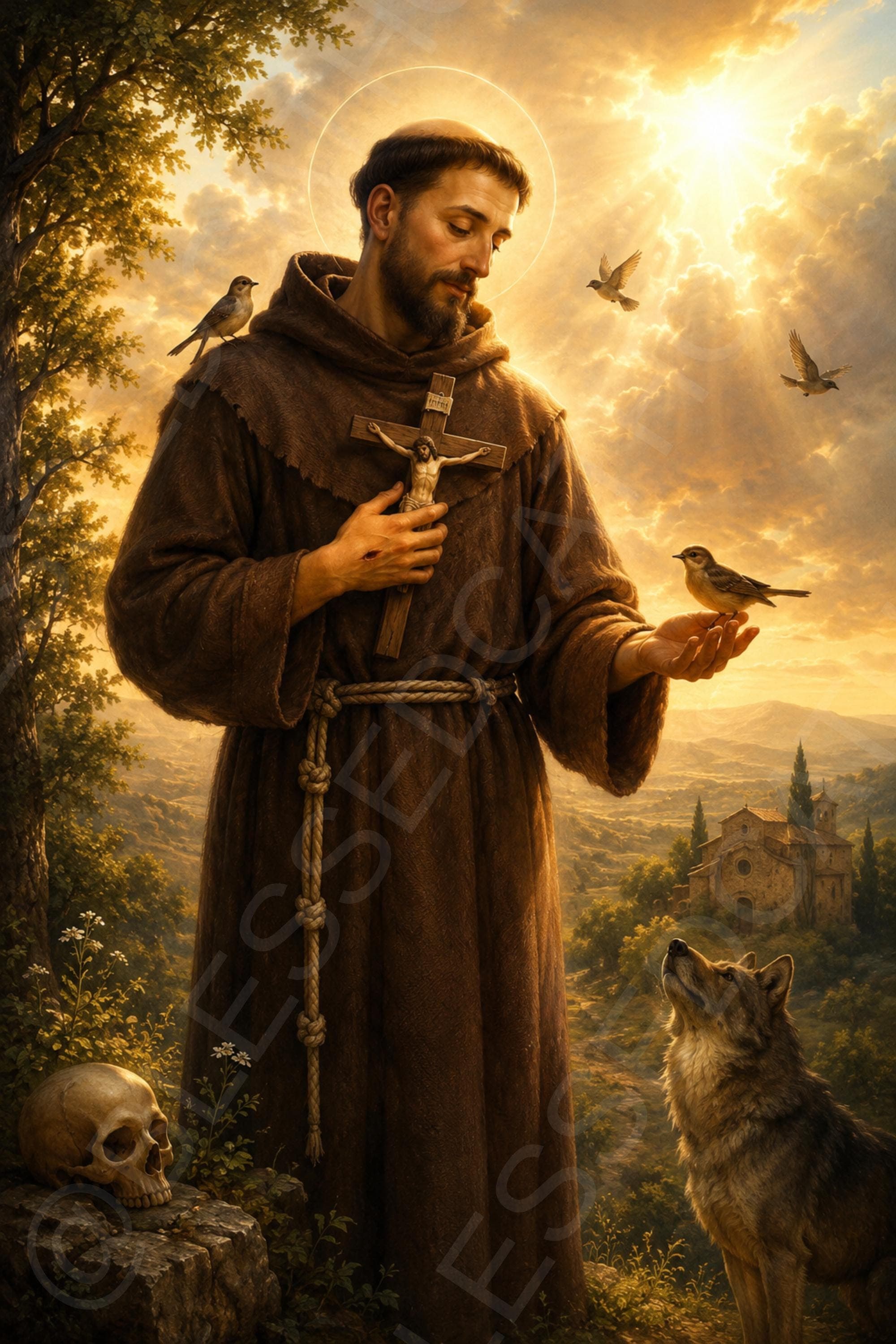 Saint Francis of Assisi Catholic Art: Patron Saint Animals (Digital Download) - Etsy listing image 1