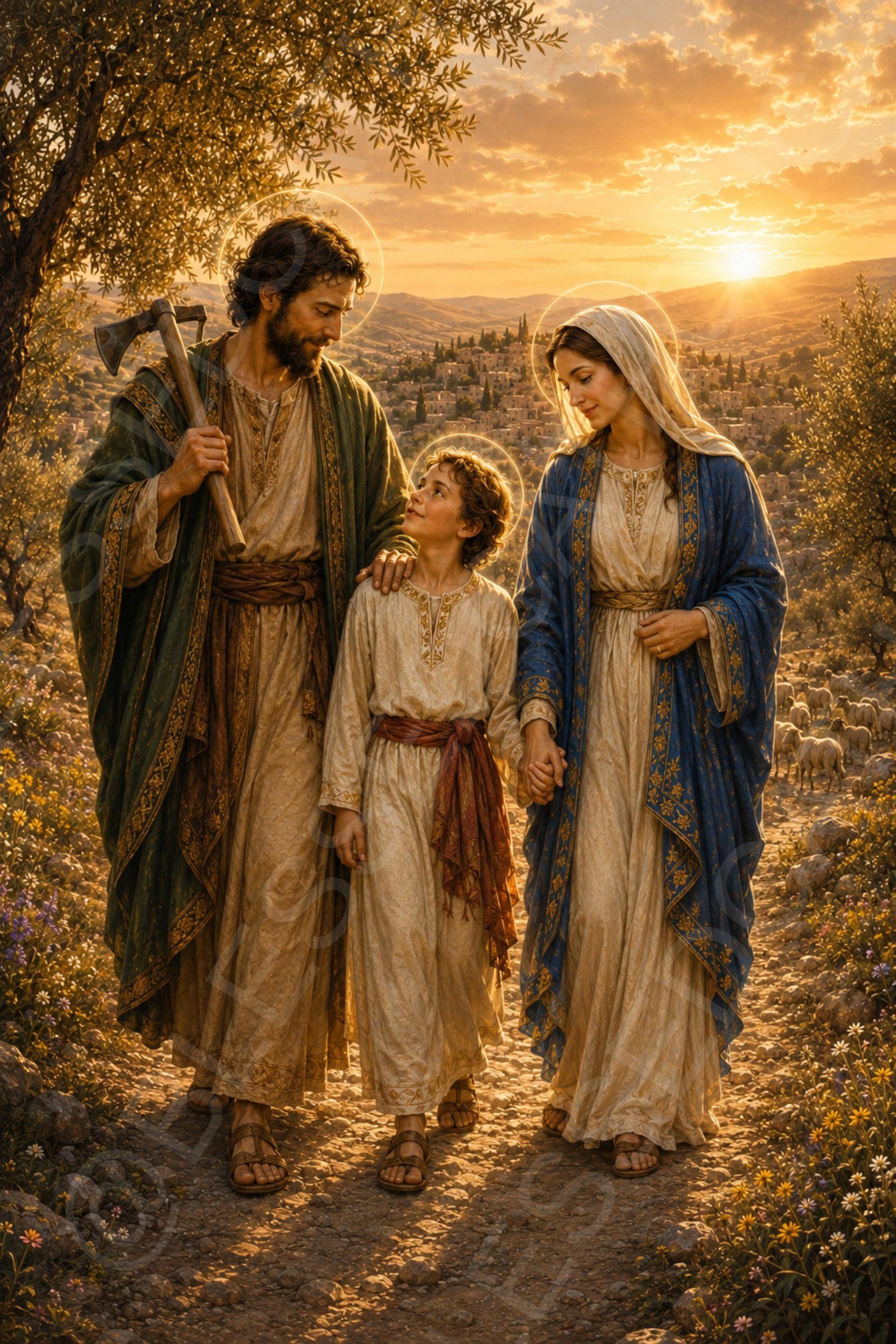 Holy Family Catholic Printable: Jesus Mary and Joseph Wall Art (Digital Download) - Etsy listing image 1