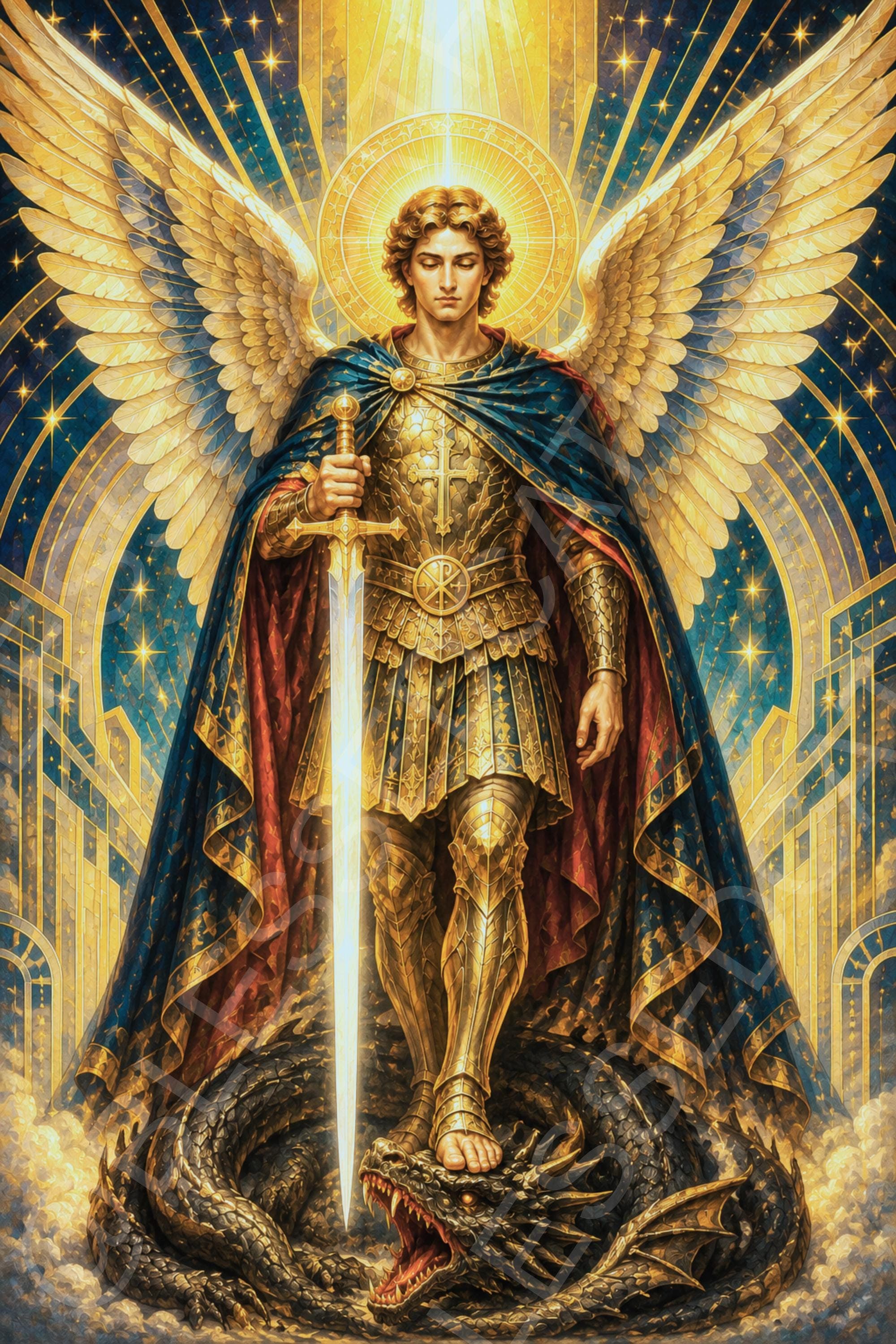 Saint Michael the Archangel Printable: Catholic Guardian Angel Decor (Digital Download)