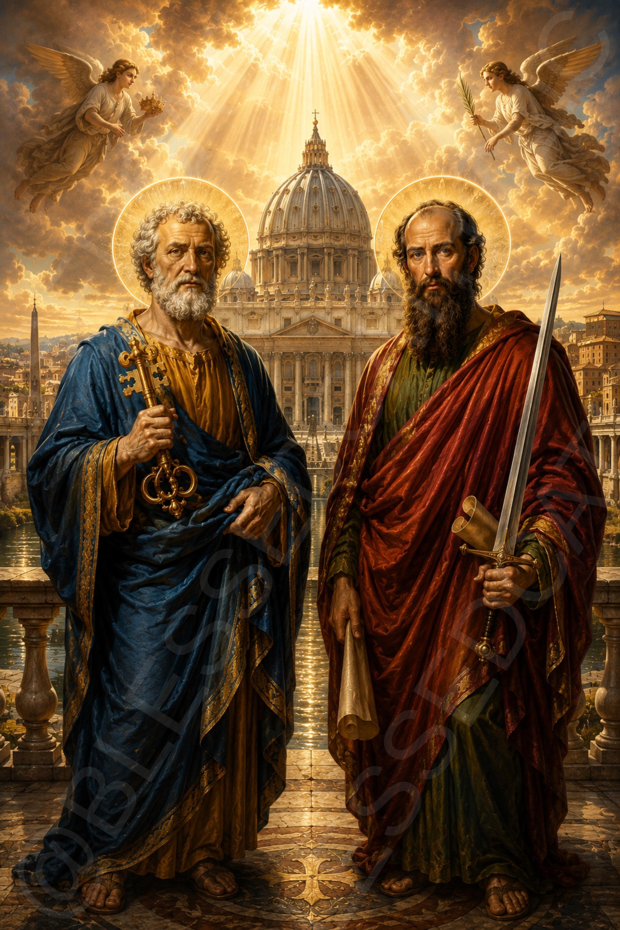 Saints Peter and Paul Printable: Princes of the Apostles Catholic Wall Art (Digital Download)