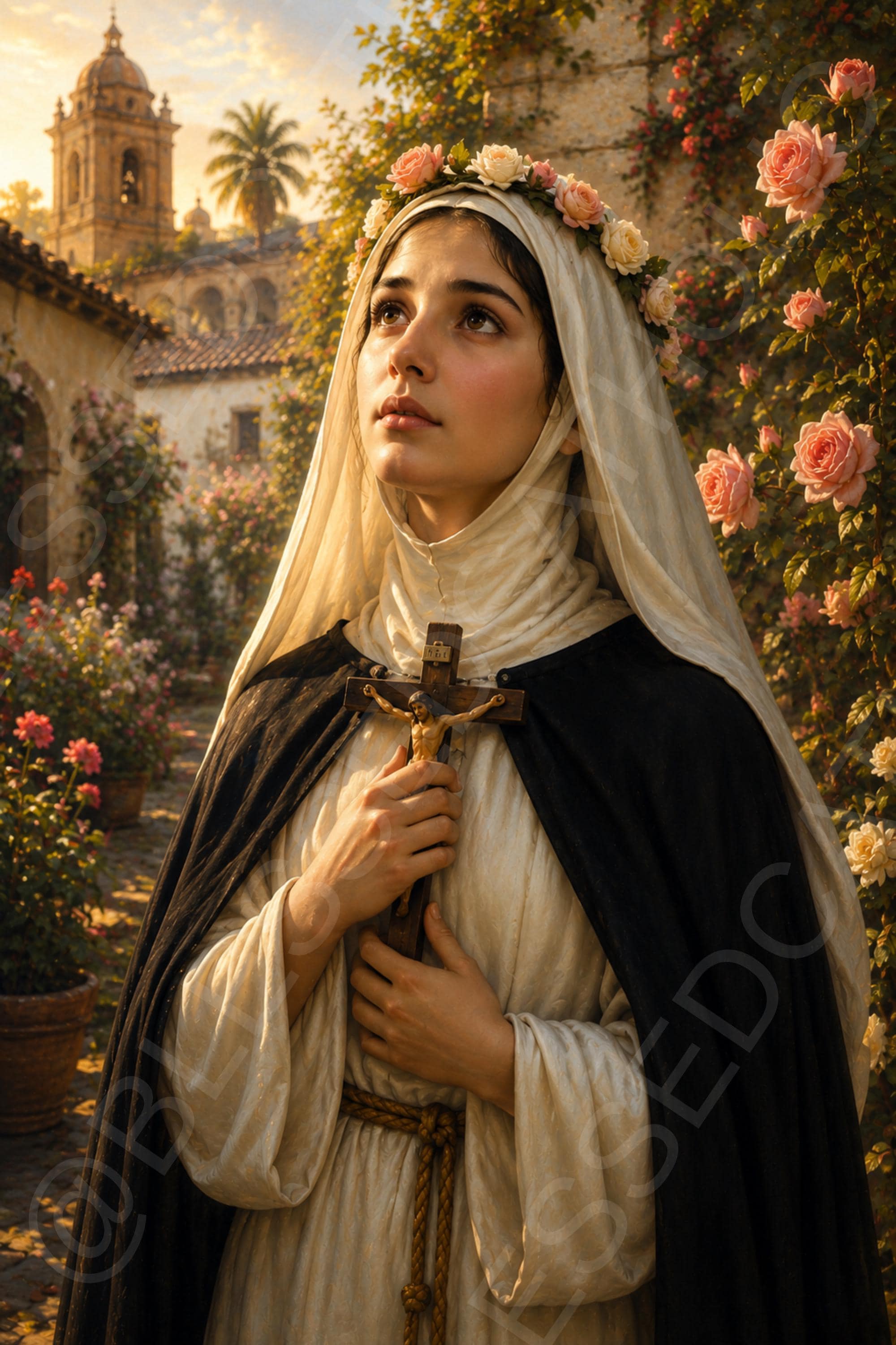 Saint Rose of Lima Catholic Printable: Patron for Gardeners Art (Digital Download) - Etsy listing image 1