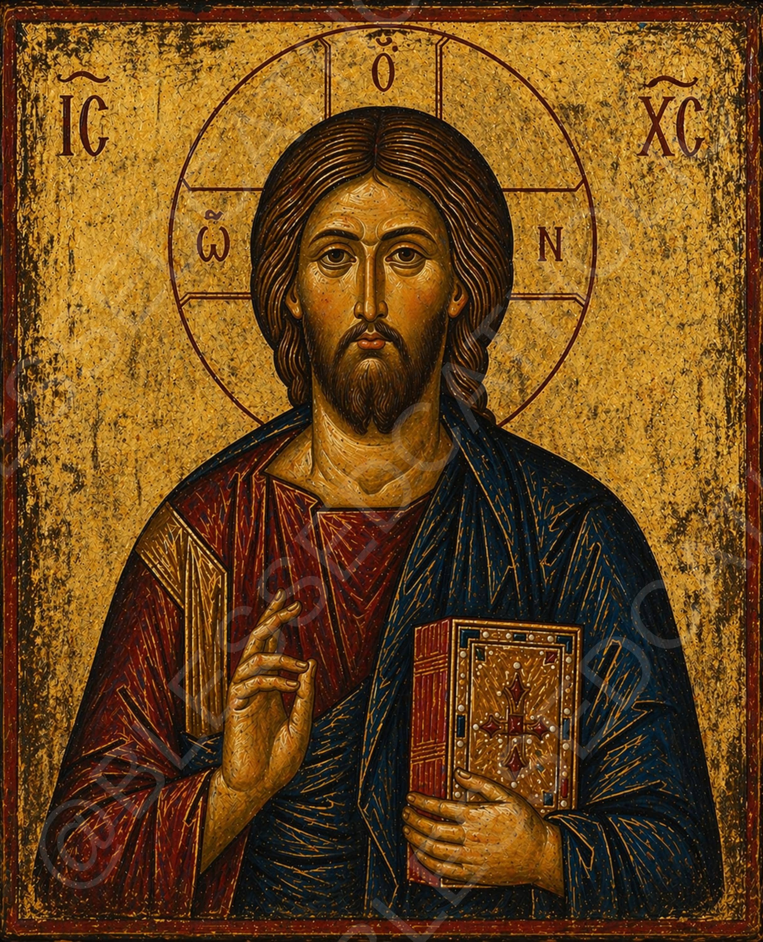 Christ Pantocrator Icon: Christian Orthodox Printable Art (Digital Download)