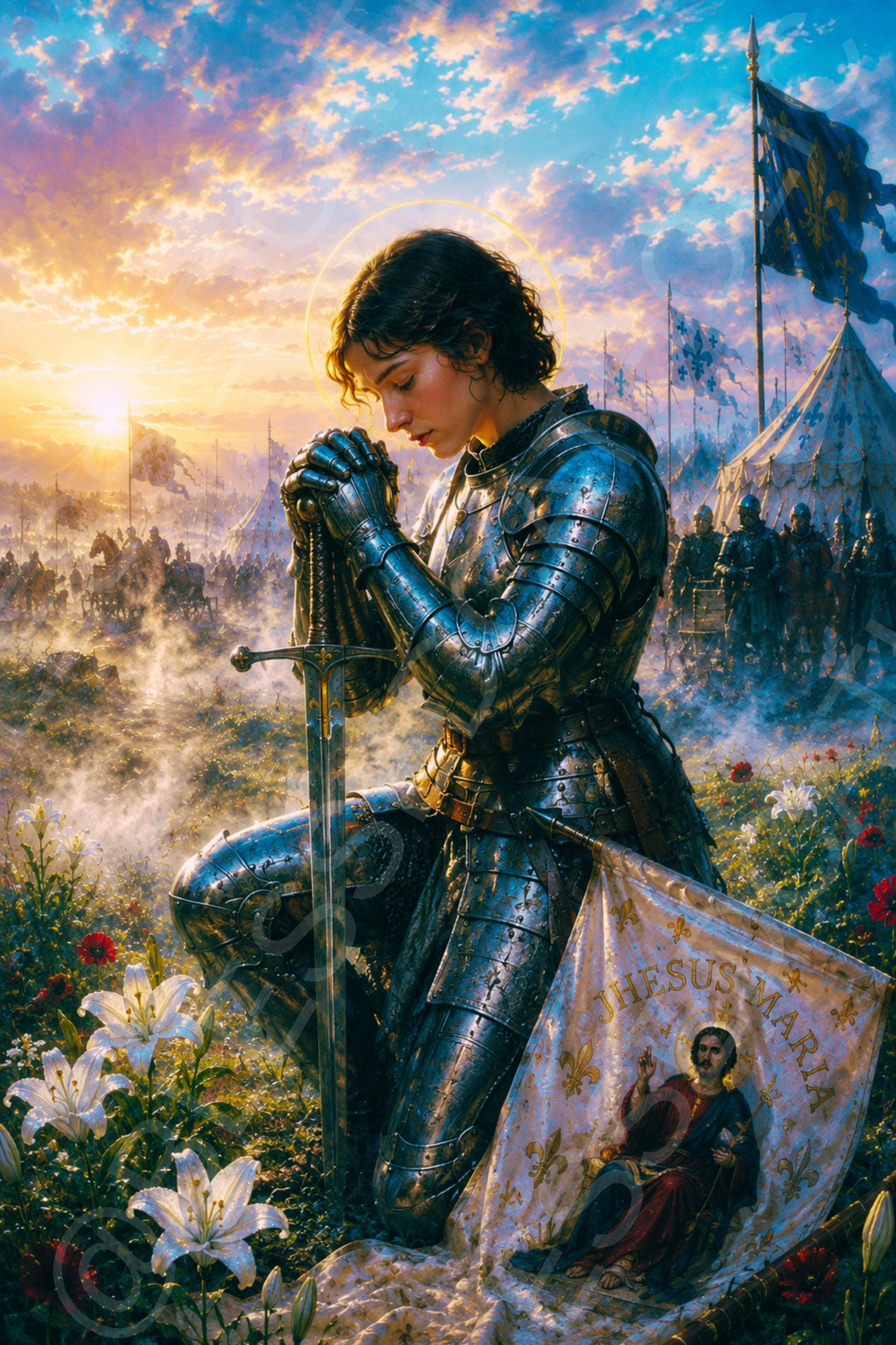 Saint Joan of Arc Prayer Battle Art: Military Patronage (Digital Download)