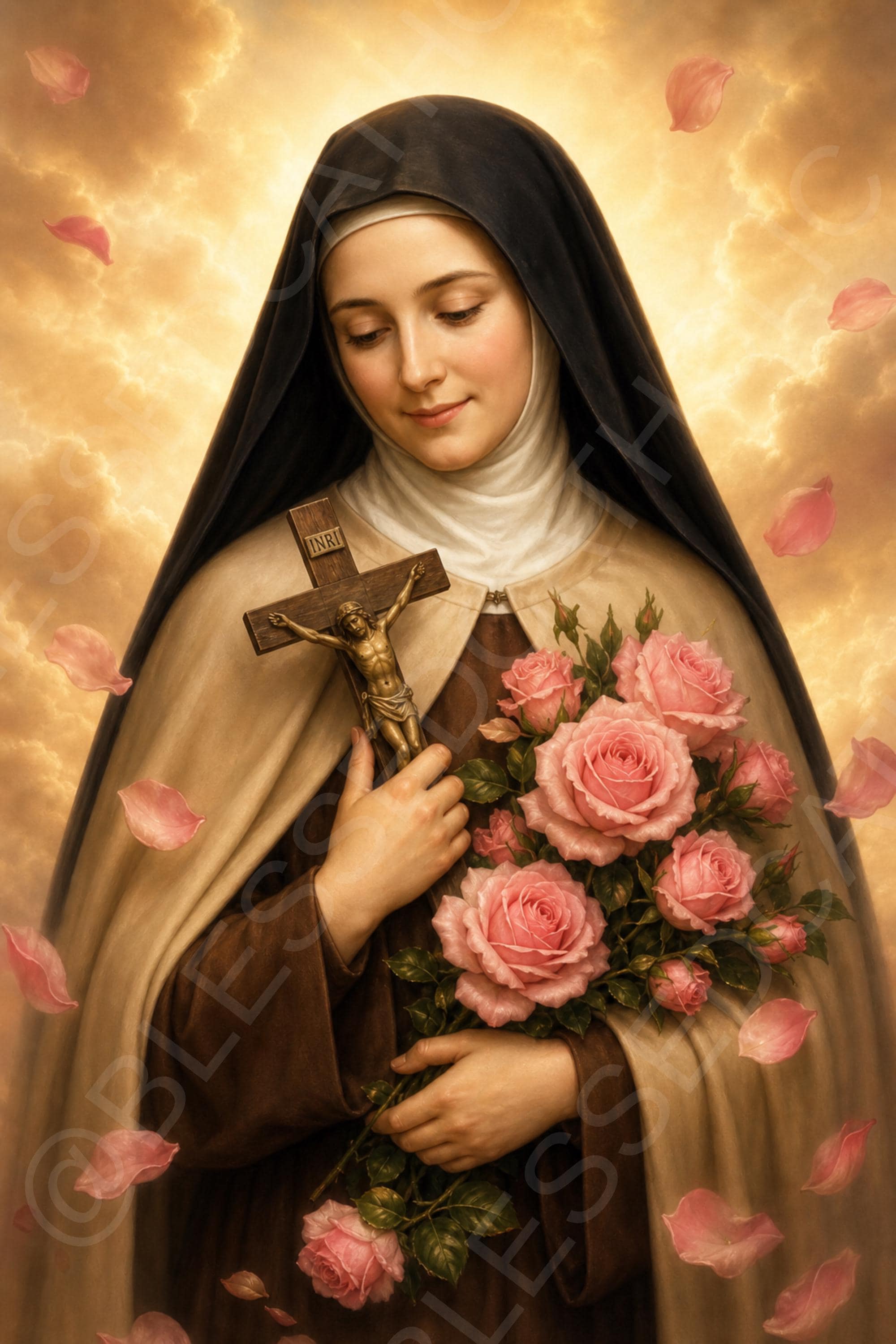 Saint Thérèse of Lisieux Printable Art: Little Way Catholic Digital Artwork - Etsy listing image 1