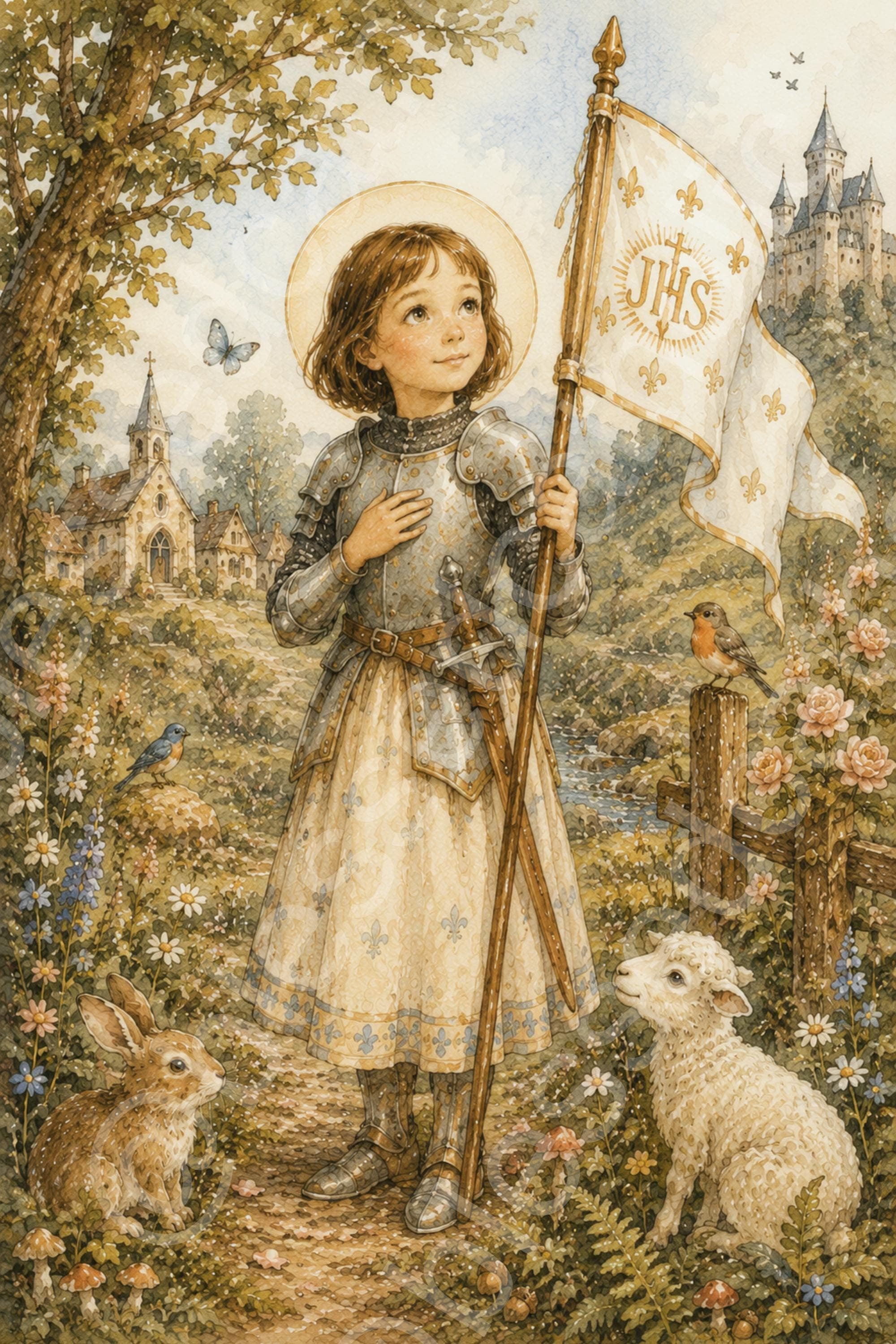 Little Saint Joan of Arc Printable: Catholic Nursery Decor (Digital Download)